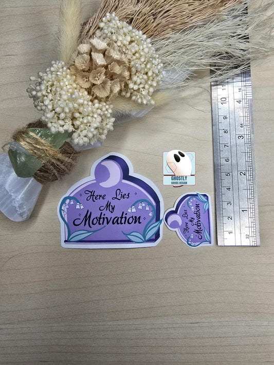 Here Lies My Motivation - Tombstone